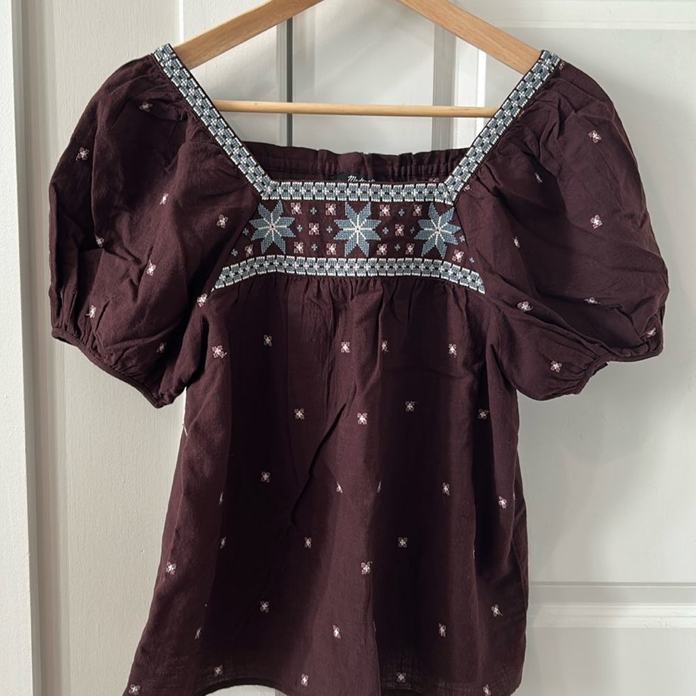 Burgundy blouse